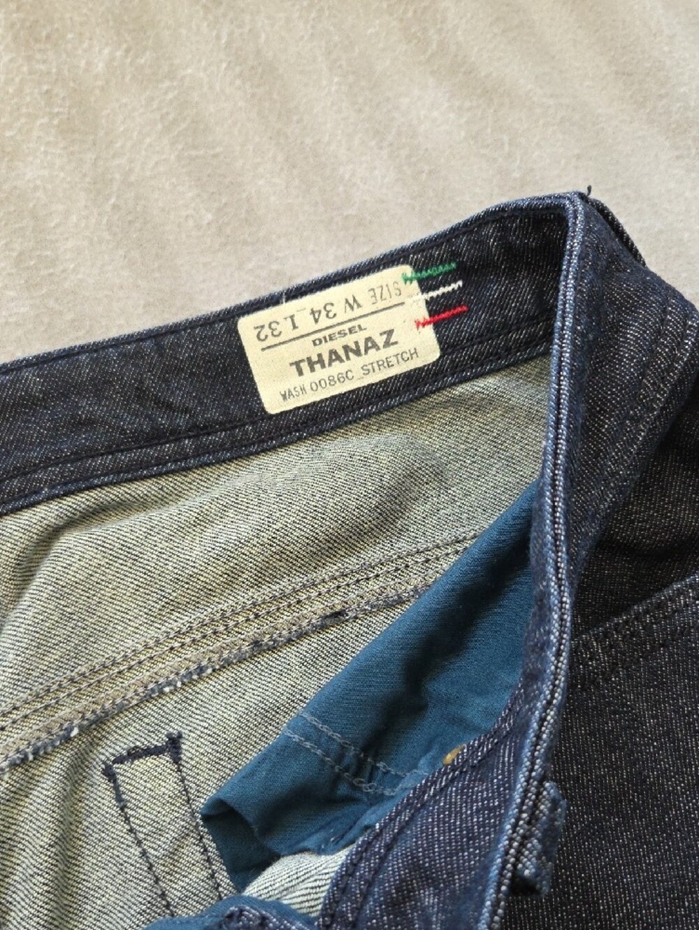 Diesel Men's Slim Straight Jeans - Dark Blue - Picture 2 of 5